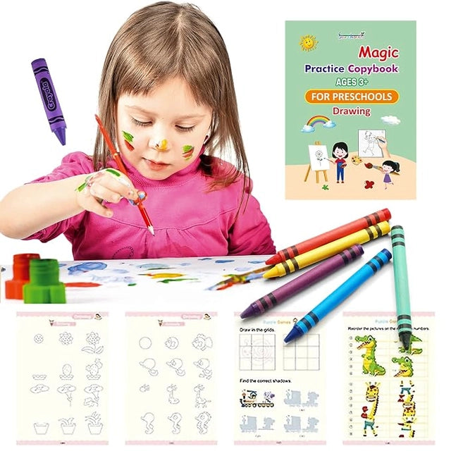 Magic Copy Books for Kids – Reusable Handwriting Practice Set