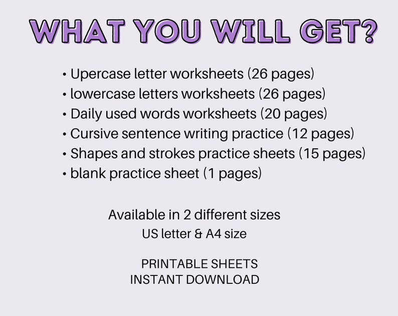 Handwriting Practice Worksheets for Kids