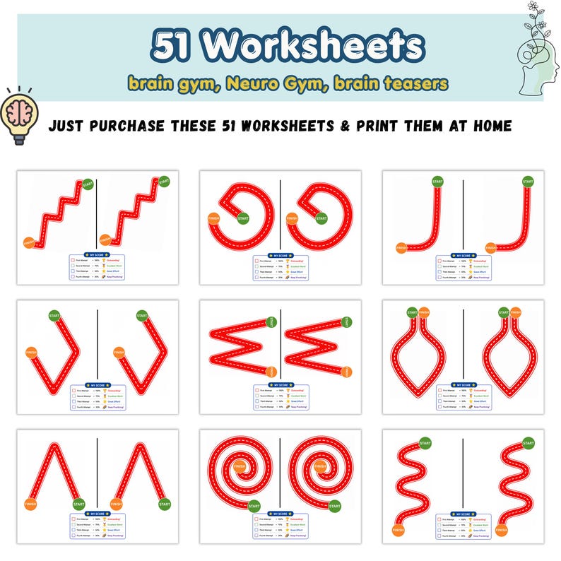 Kids Brain 51 Games EBOOK worksheet