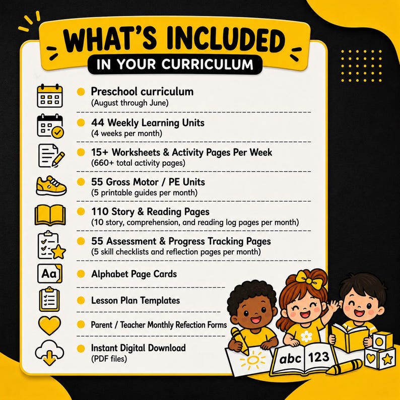 Full-Year Preschool Learning Kit | EBOOK